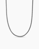 Box Chain Necklace in Sterling Silver with 14K Yellow Gold Accent, 2.7mm